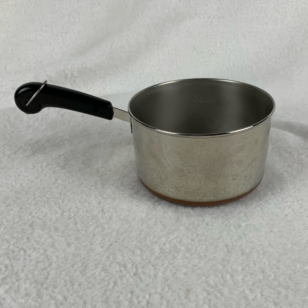 Vintage Revere Ware 1 Cup Measuring Pan Mini Melting Pot Copper Bottom‎